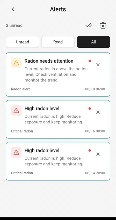 Alerts and summaries